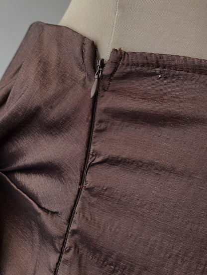 Iridescent brown corset top