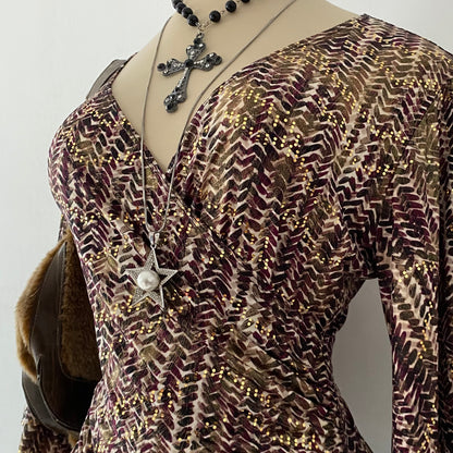 Iridescent crossover top