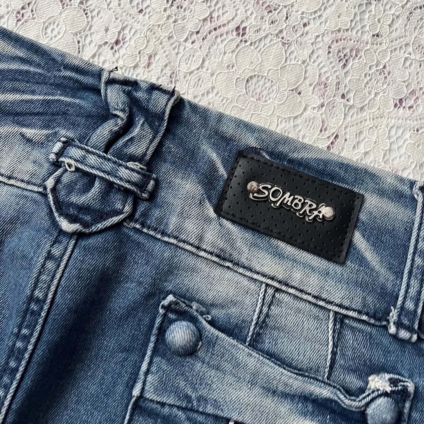 Jean mini skirt