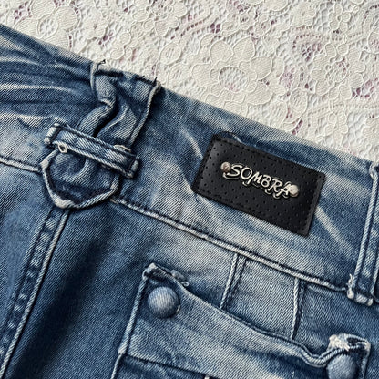 Jean mini skirt