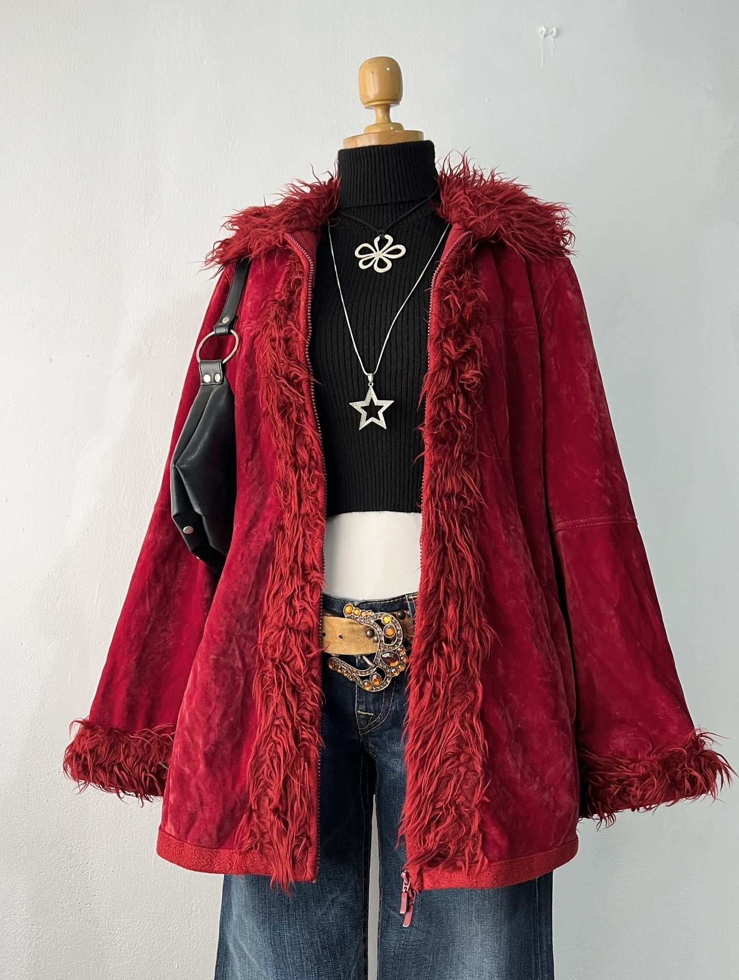 Burgundy penny lane jacket