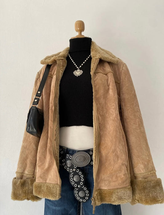 Penny lane jacket with warm inner lining