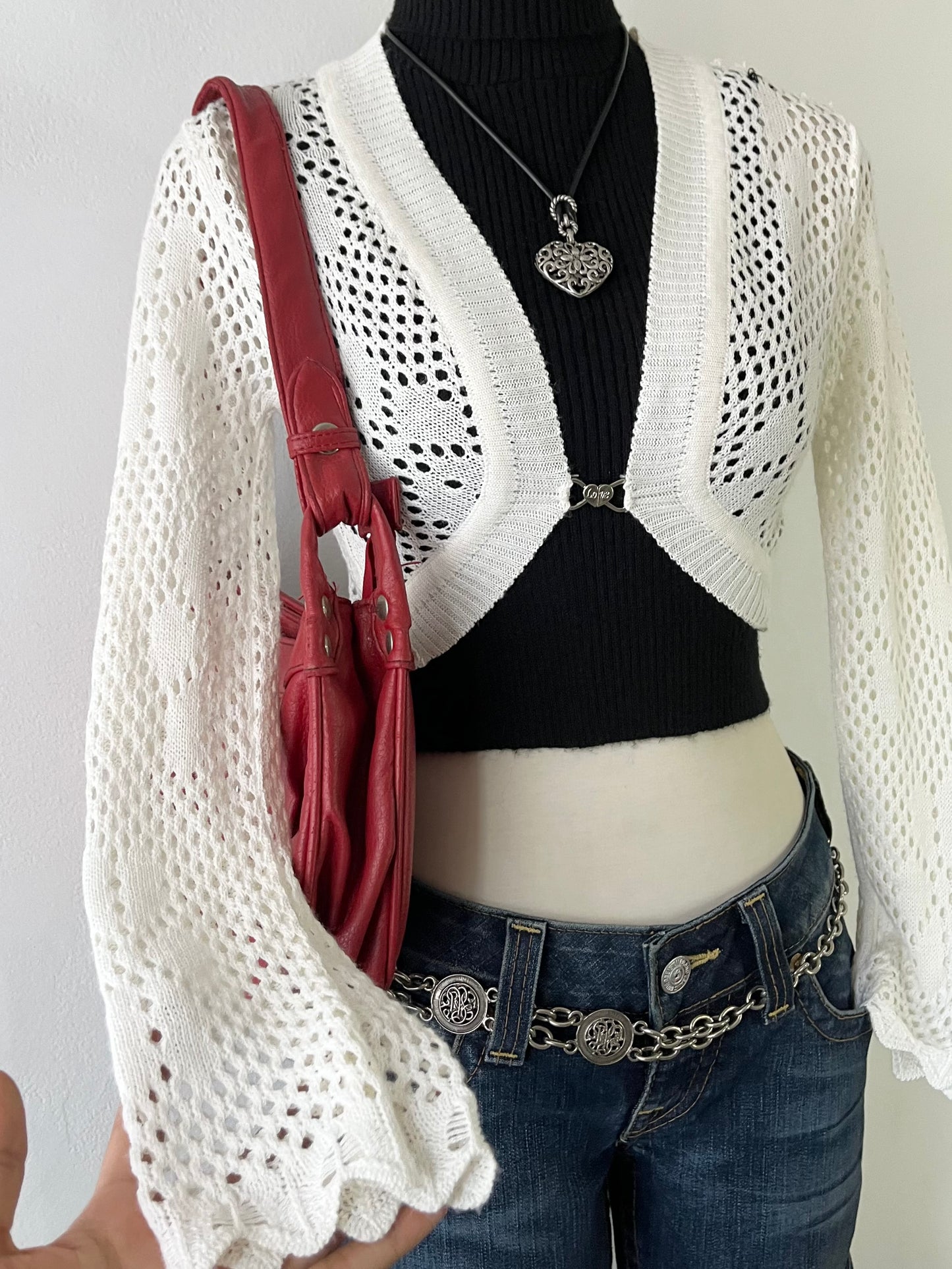 Knitted cardigan blanco