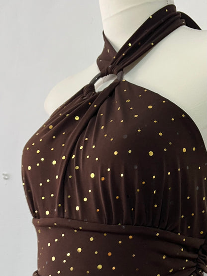 Halter polka dots dress