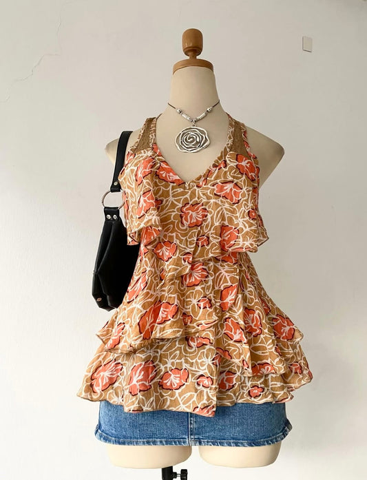 Summer Floral Layered Top
