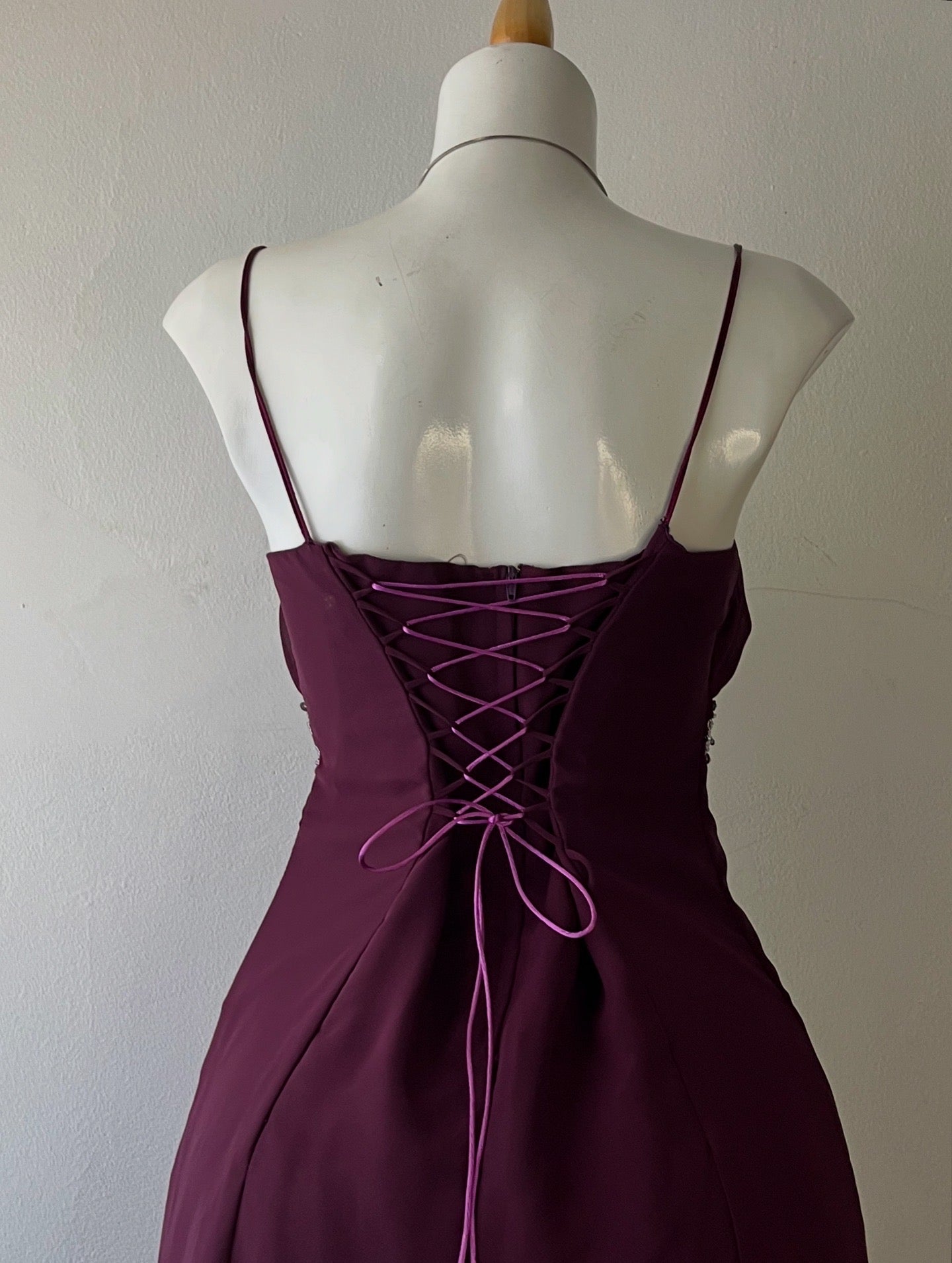 Purple corset dress