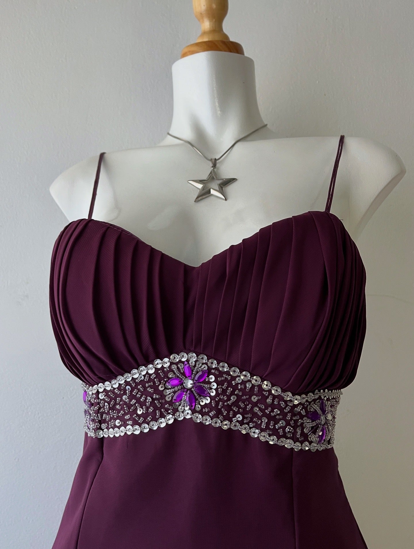 Purple corset dress