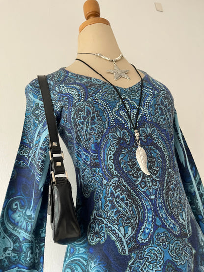 Boho chic long blouse