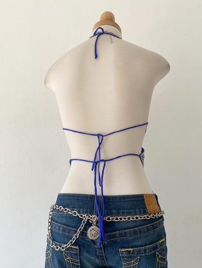 Butterfly embroidered top