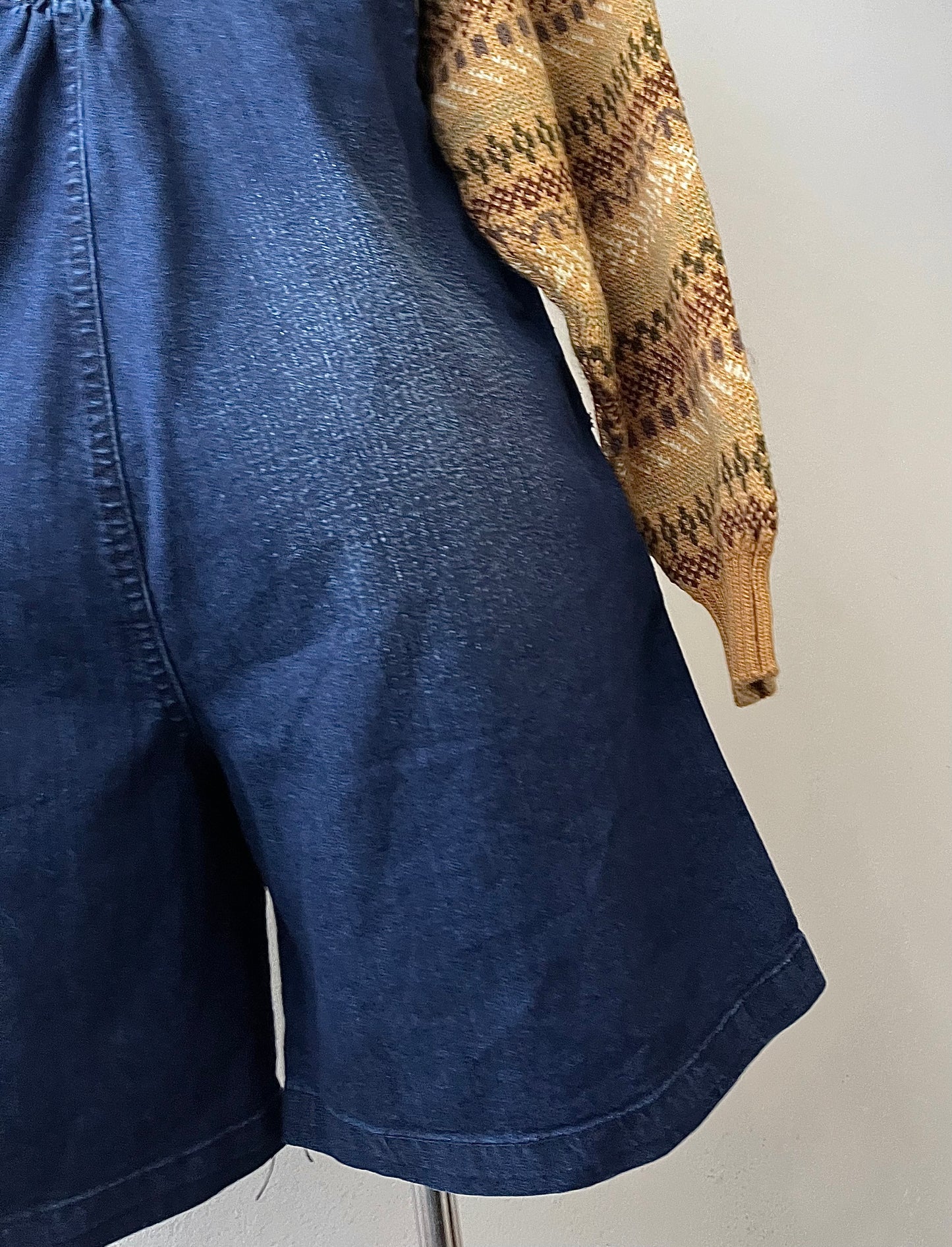 Denim short overalls