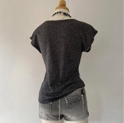Y2k glitter top hope