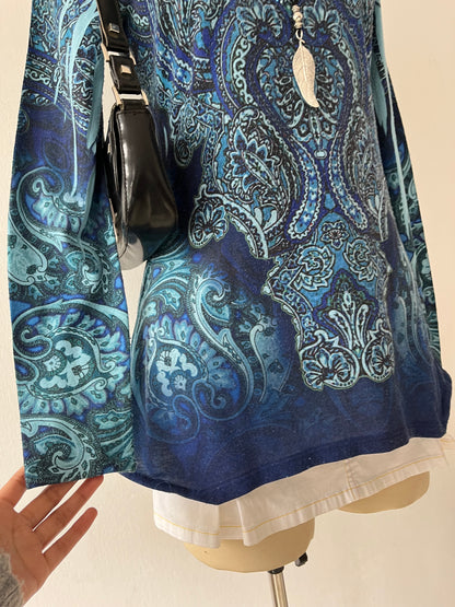 Boho chic long blouse