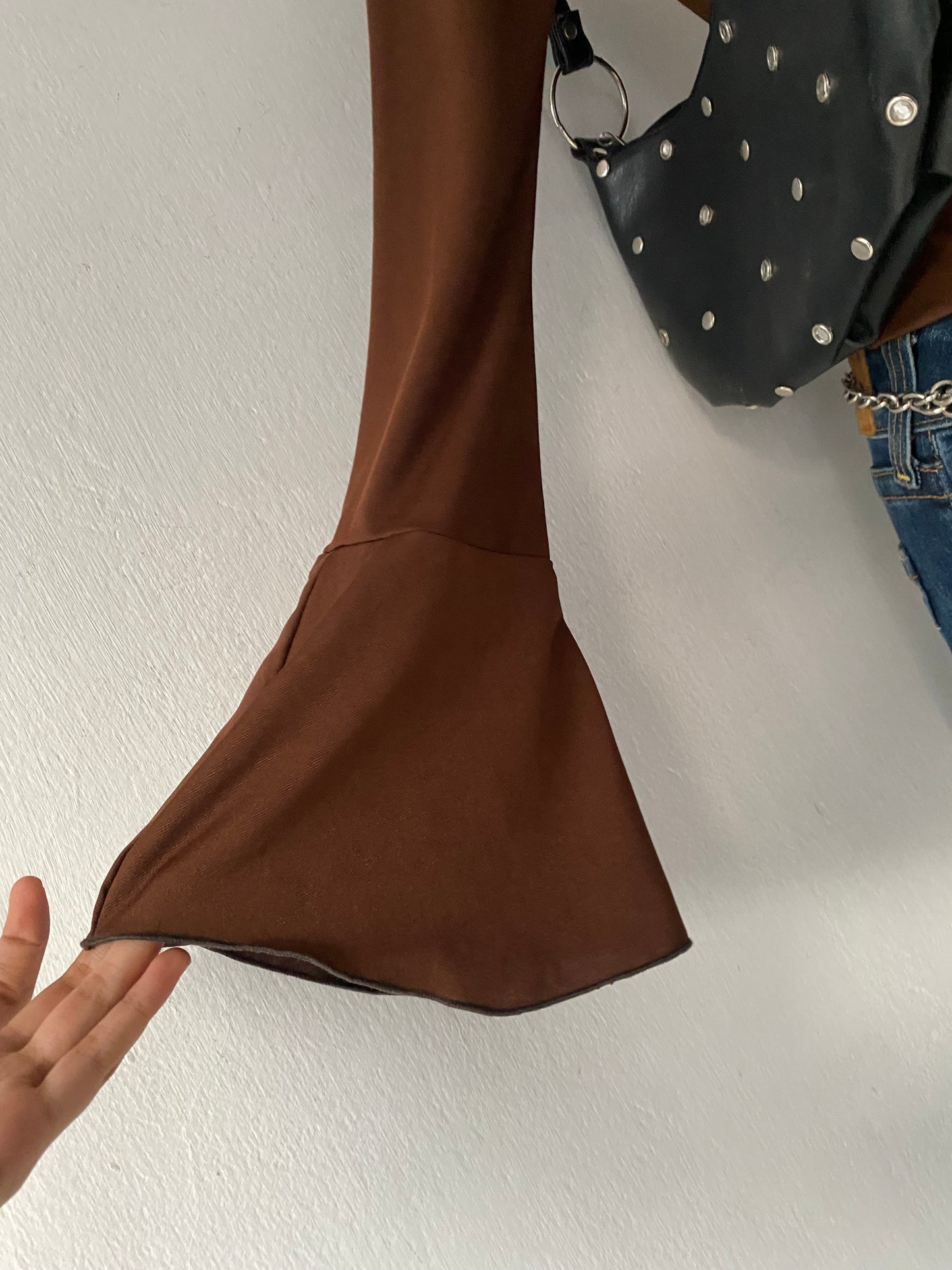 Bell-sleeved top