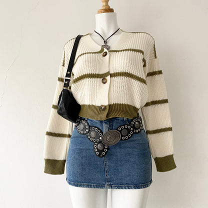 Wool waist cardigan