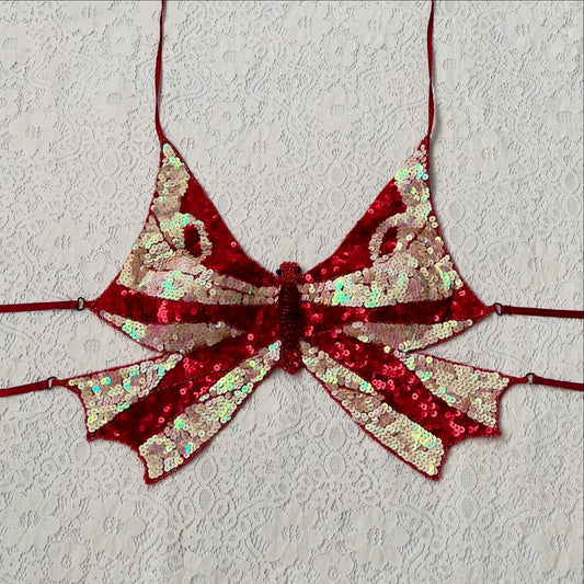 Beaded butterfly top