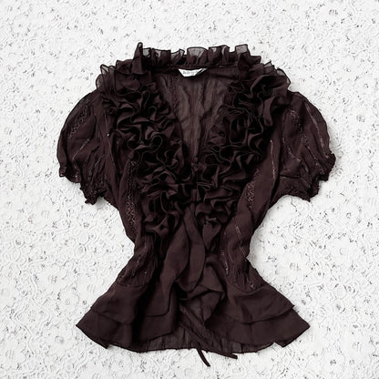 Adorable brown blouse