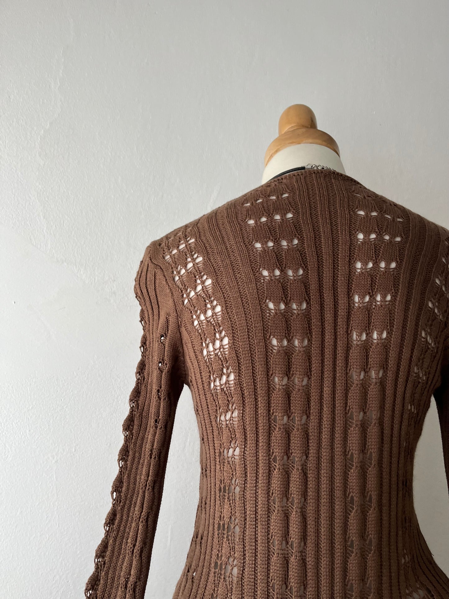 Long knitted cardigan