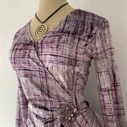 Velvet wrap top