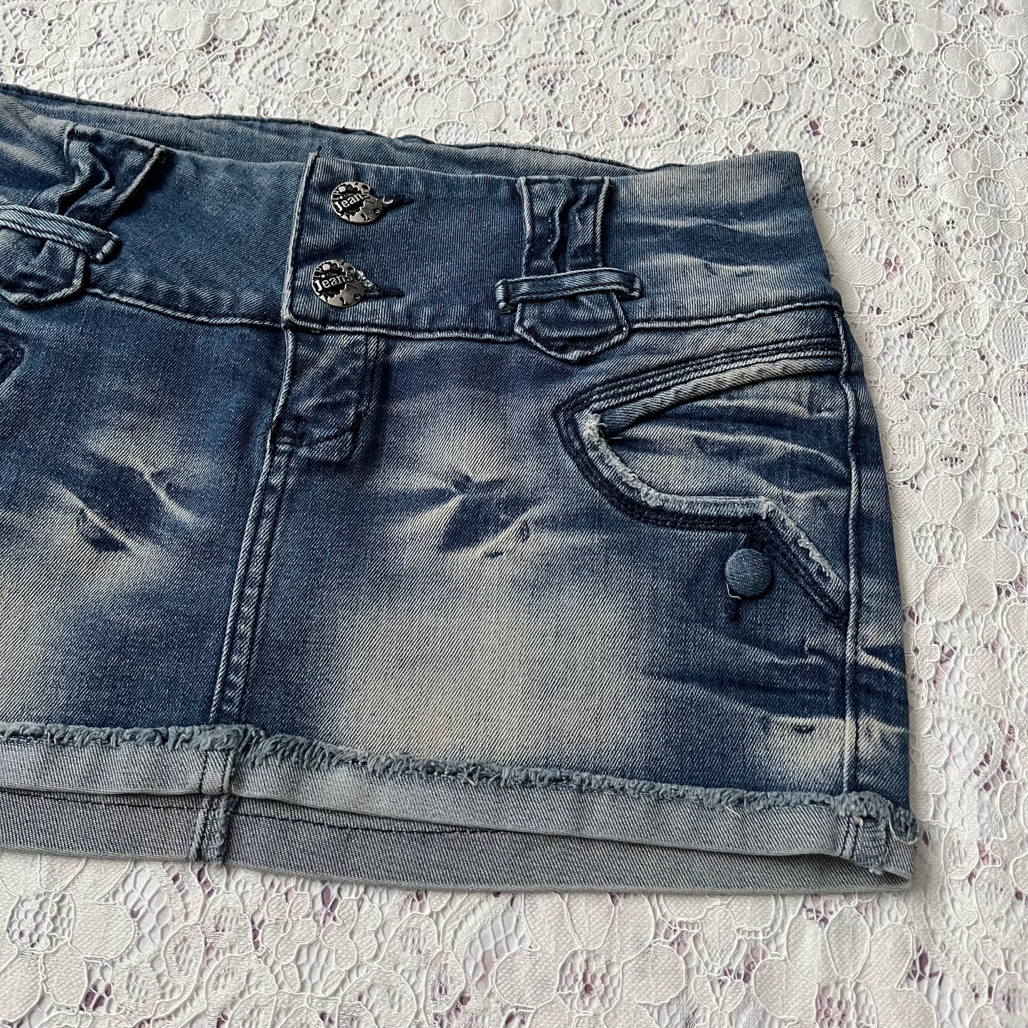 Jean mini skirt