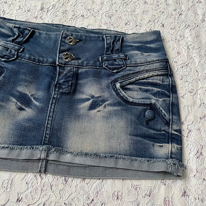 Jean mini skirt