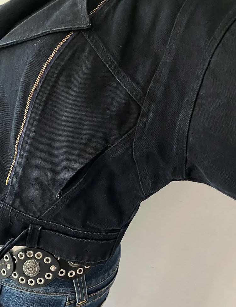 Biker jean jacket