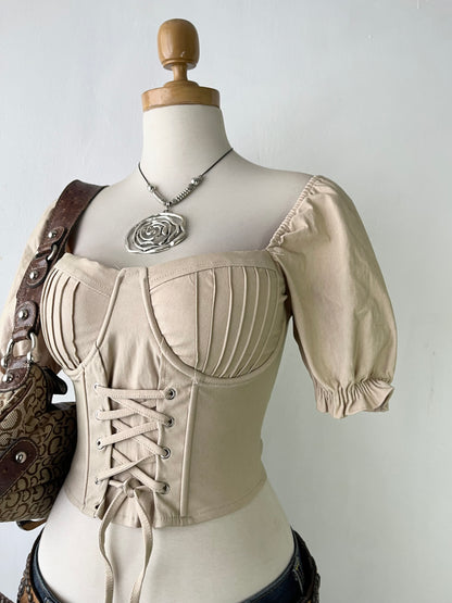 Beige corset top