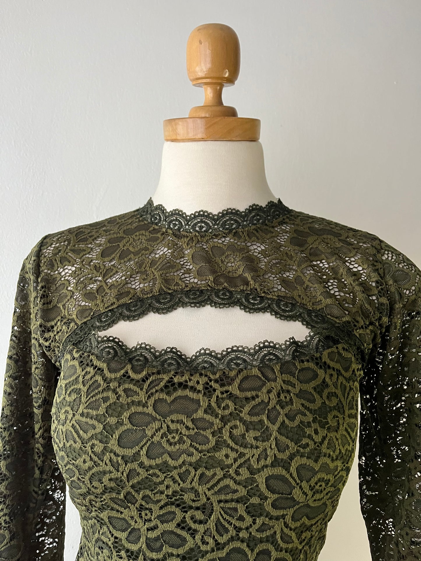 Lace top with flared sleeves