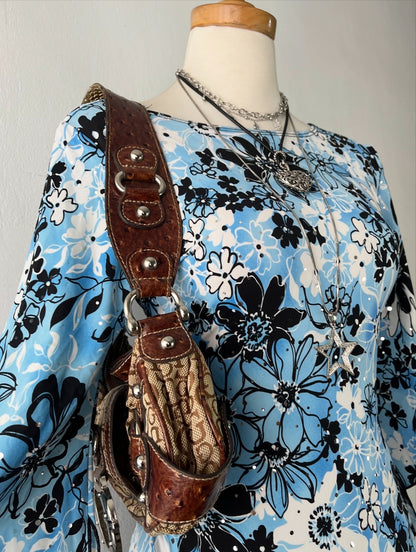 Y2k top with silver appliqués