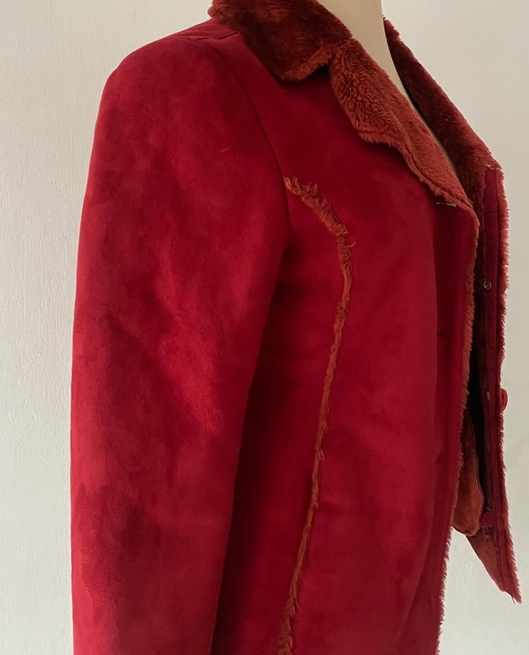 Velvet corduroy jacket with plush