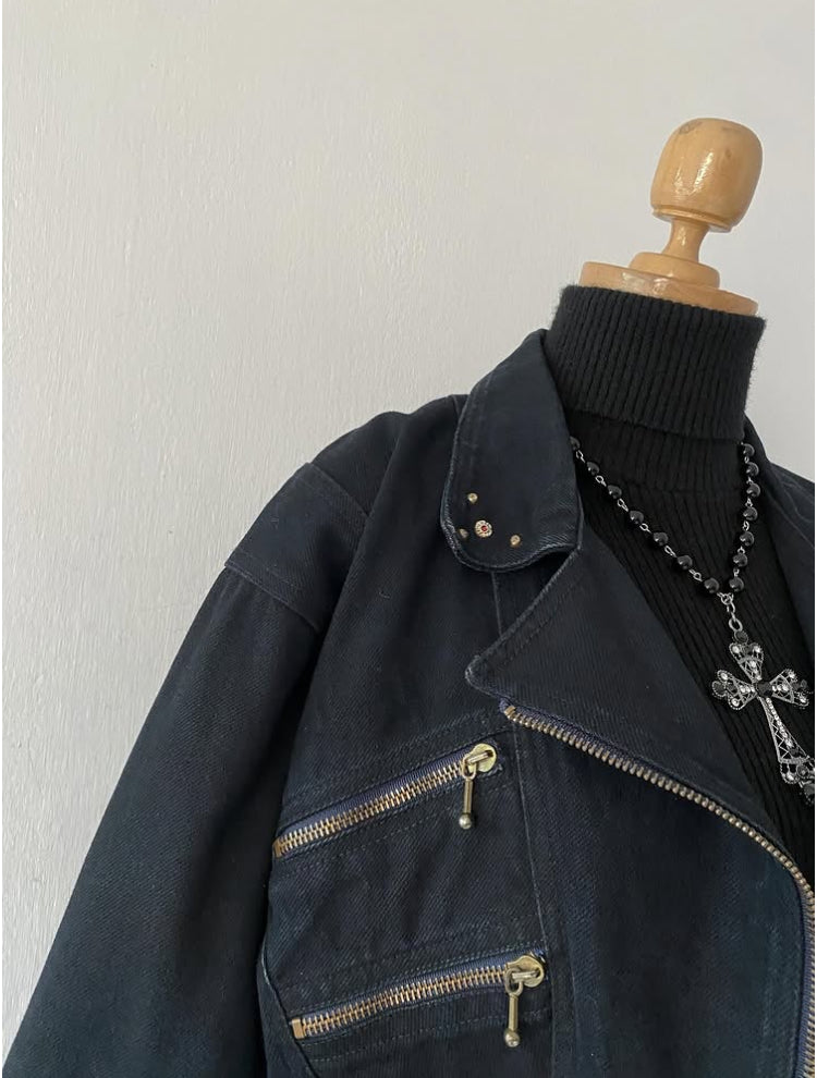 Biker jean jacket