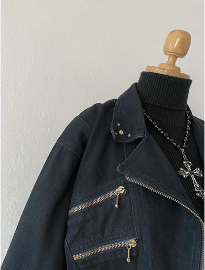 Biker jean jacket