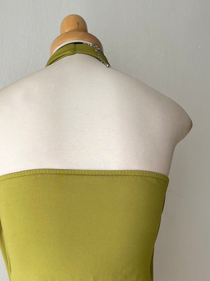 Olive green halter top