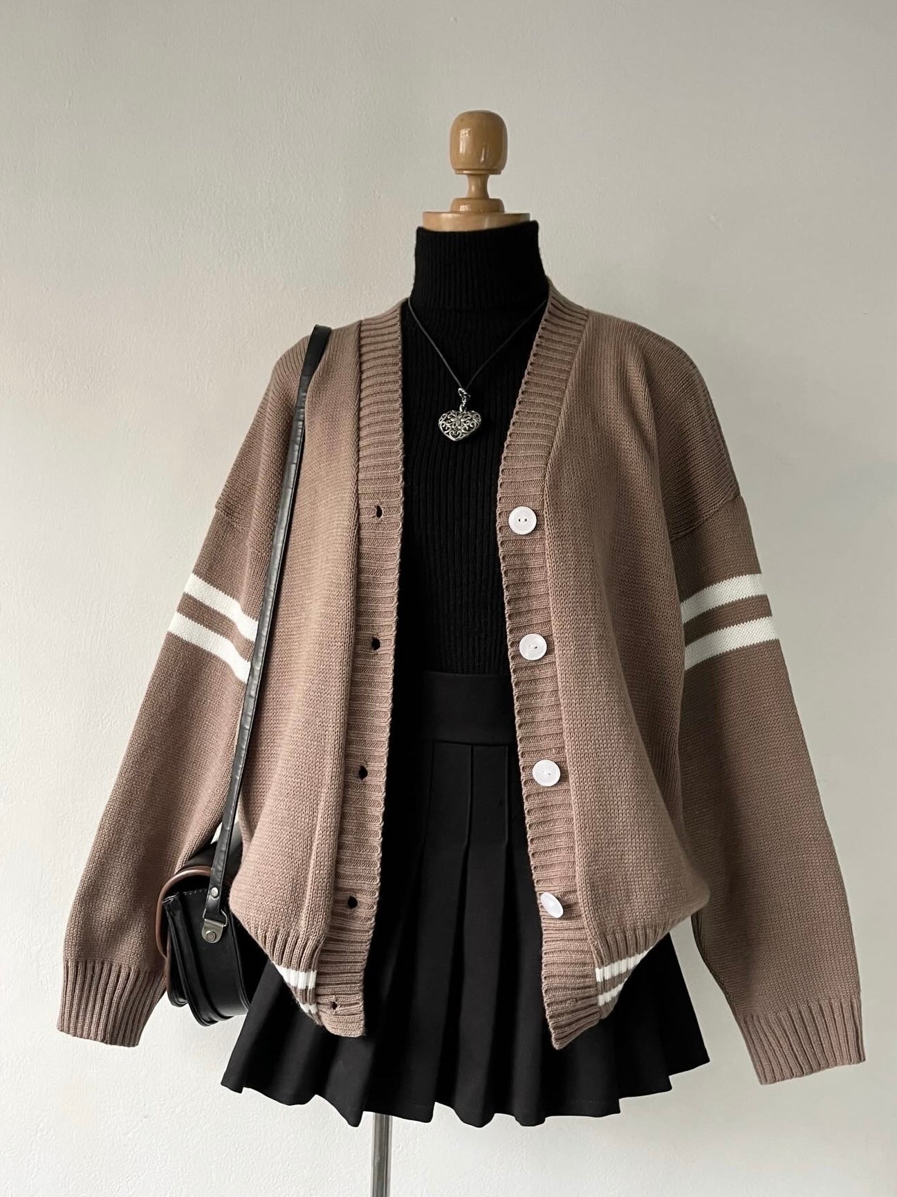 Cardigan oversize beige