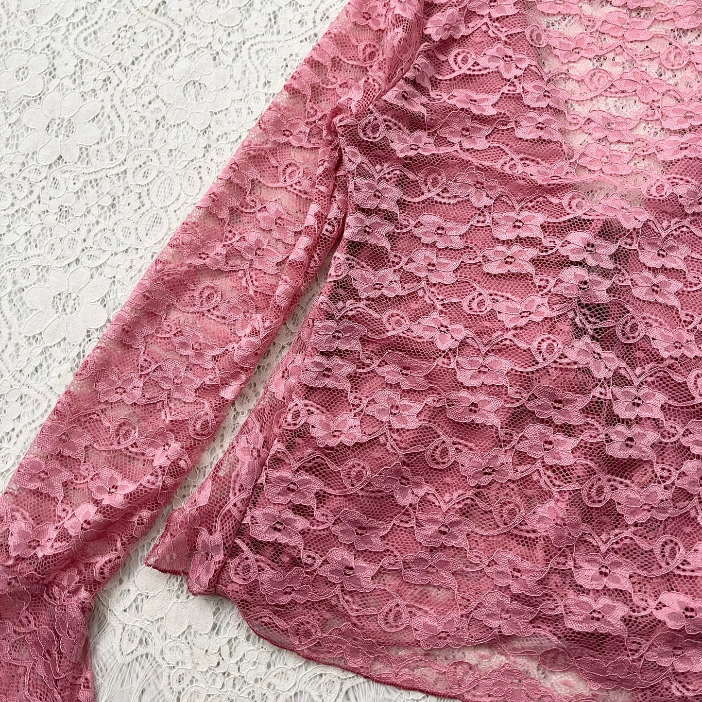 Lace top with flared sleeves