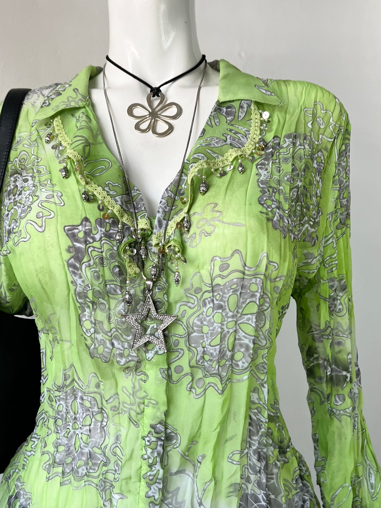 Blusa 100% seda hindú