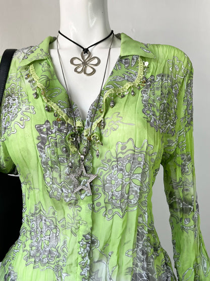 Blusa 100% seda hindú