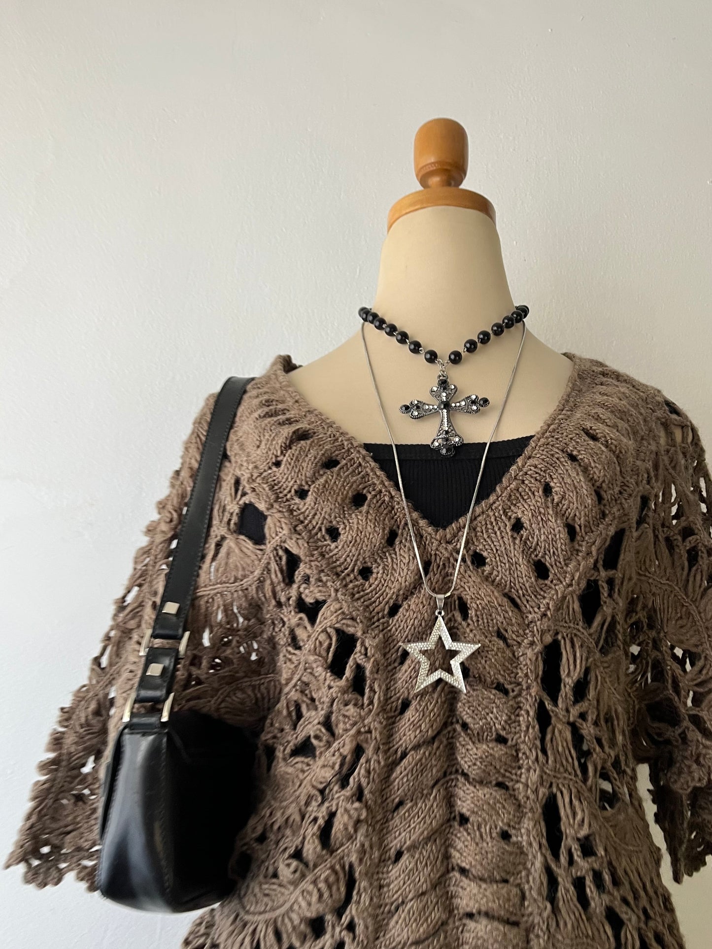 Long knitted wool top