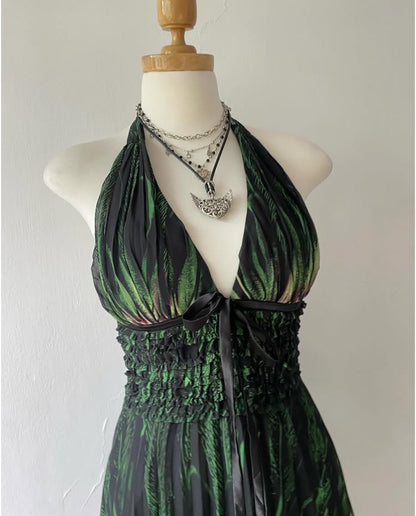 Bohemian chic halter dress