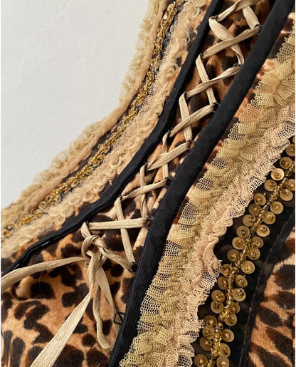 Cheetah print corset