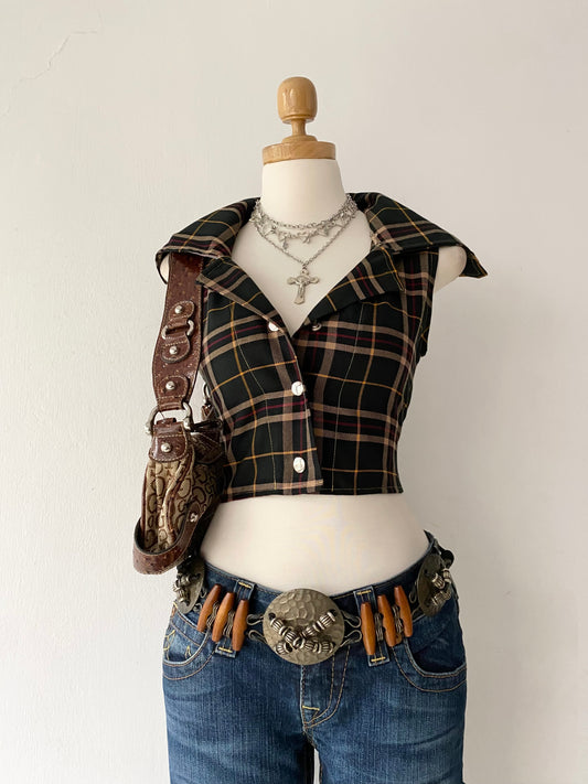Plaid waistcoat