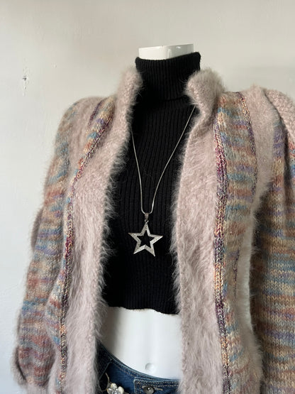 Wool knitted cardigan jacket