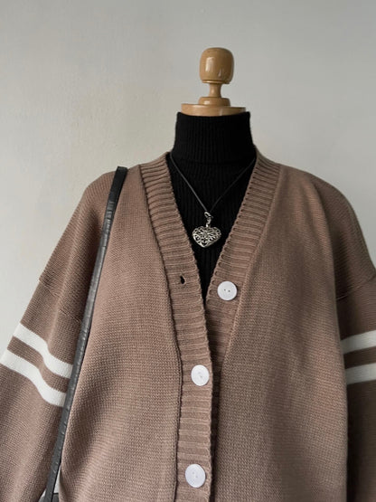 Cardigan oversize beige