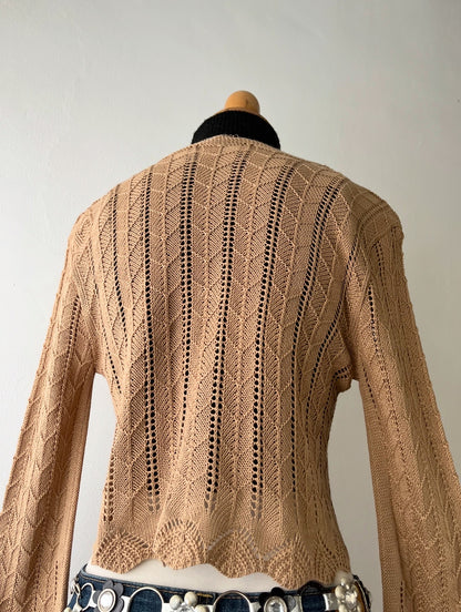 Knitted cardigan beige