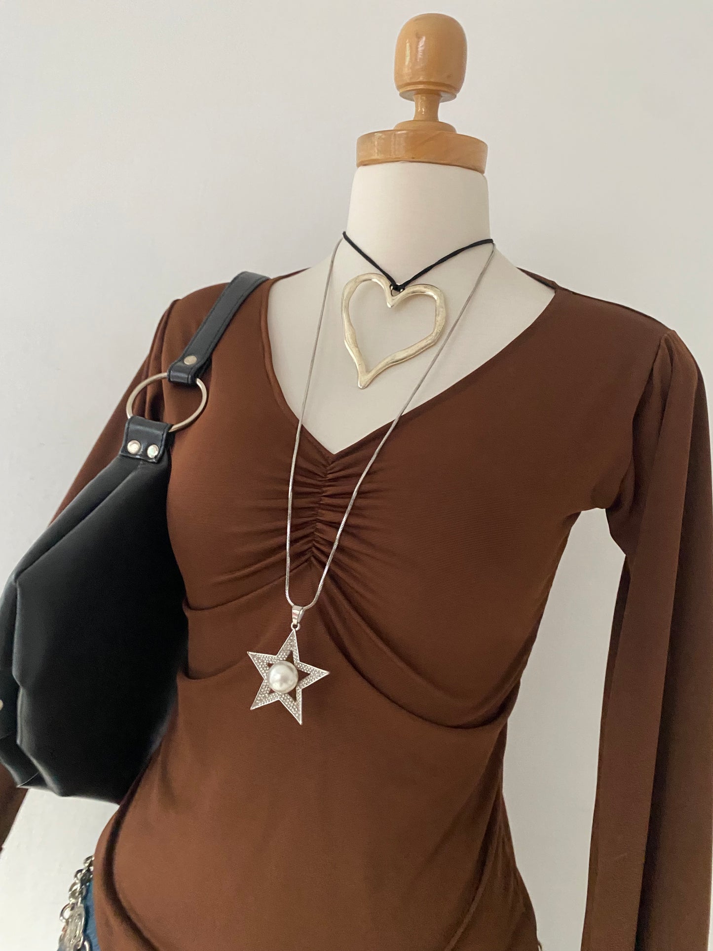 Bell-sleeved top