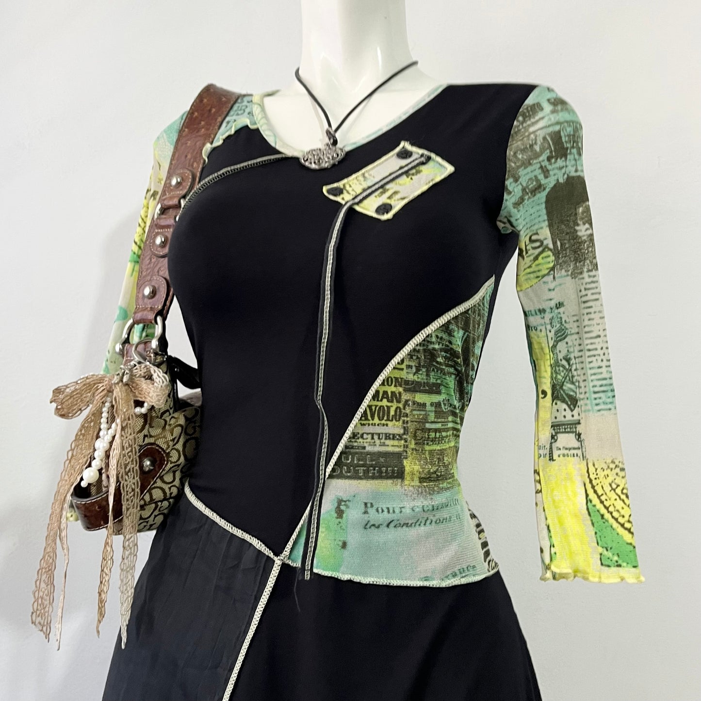Boho chic patchwork dress