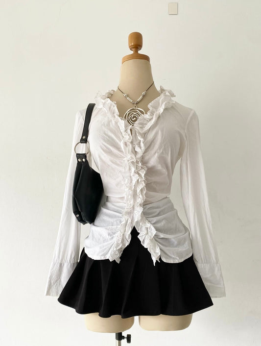 Coquette white blouse