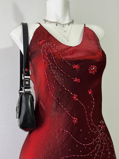 Iridescent burgundy dream dress