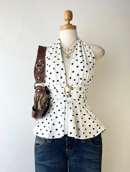 Halter top polka dots