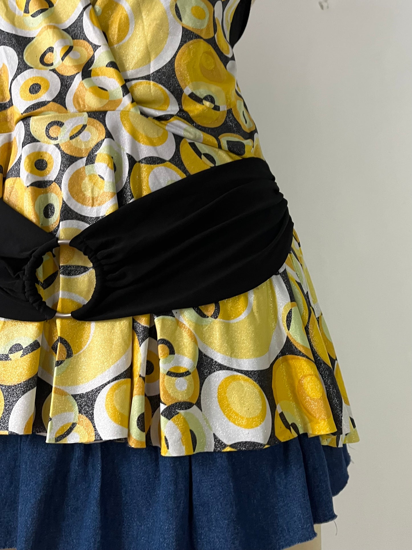 Y2k halter top with belt