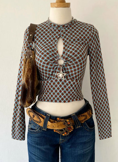 Plaid top